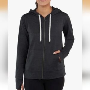 Women's Black Zip-Up Hoodie